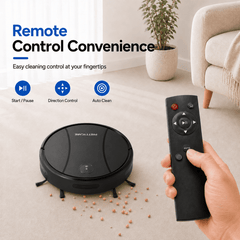PrettyCare C2-v2 Robot Vacuum and Mop Combo Cleaner, 3-in-1, 8000Pa Suction, 5200mAh Battery, Black