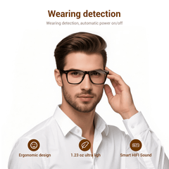 LUOMATE Smart Bluetooth Glasses with Photochromic Lenses for Men and Women - UV/Blue Light Protection, Voice Assistant, Hands-Free Calls, Music Playback, Lightweight for Business & Travel